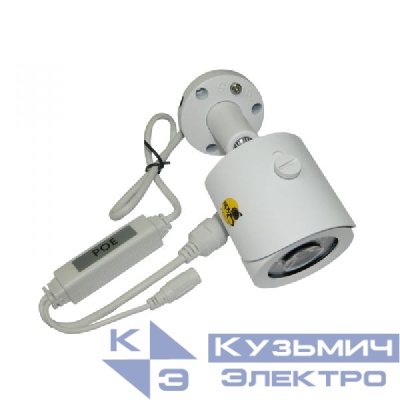 Spyg Optima SO.OSB.10F20-6567 IP Камера, CMOS, 2.0M, 1080P RealTime, наружная, компактная, H.264, ИК подсветка 20м (24 светодиода), фиксированный объектив 3.6мм, PoE, DC12V, кронштейн РАСПРОДАЖА