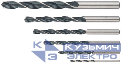 Набор сверл по металлу HSS черненых 6шт ( 2-3-4-5-6-8мм) FIT 33853