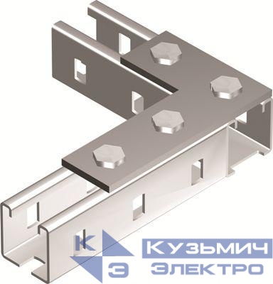 Пластина для профиля С-образ. соединительная L-образ. 90х140 4 отверстия DKC BMD1022HDZ