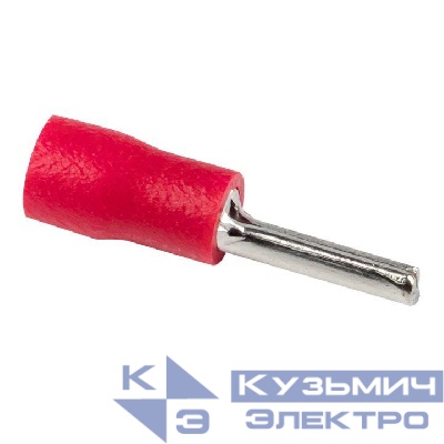 Наконечник штыревой круглый изолированный НШКИ 0.25-1.5 (уп.50шт) EKF nshki-0.25-1.5