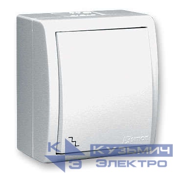 Переключатель проходной 1-кл. ОП Simon 15 Aqua 10А IP54 винтов. зажим бел. Simon 1594201-030