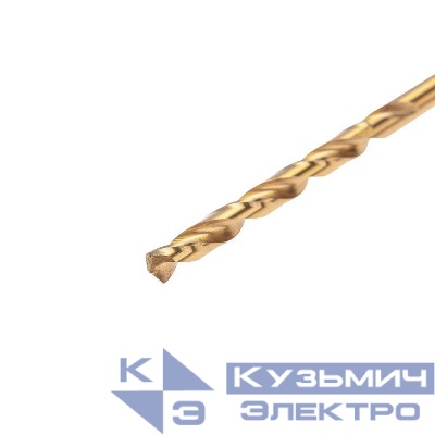 Сверло по металлу 4мм Р6М5 ТИТАН шестигранный хвостовик DIN 338 Kranz KR-91-5503