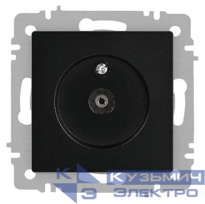 Розетка телевизионная одиночная TV СП Accent 6-301-05 IP20 антрацит Intro