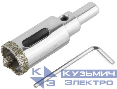 Коронка кольцевая алмазная по керамограниту камню и кафелю 22х70мм с центровочным сверлом FIT 16209