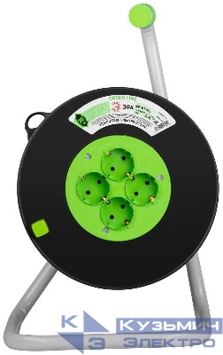 Удлинитель на пластик. катушке 4х30м с заземл. KAT-3x1-30m Greenline ПВС 3х1 Эра Б0065086