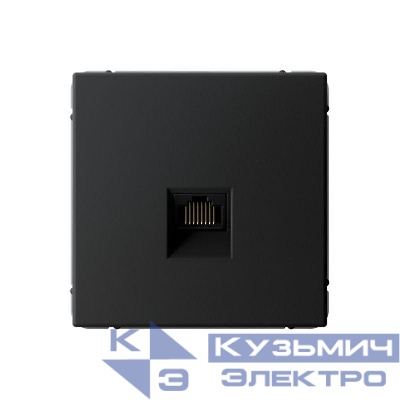 Розетка компьютерная ArtGallery RJ45 кат.5E механизм карбон SE GAL001083