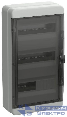Корпус КМПн-36 TEKFOR IP65 черн. прозр. дверь пластик. IEK TF5-KP72-N-36-65-K03-K02