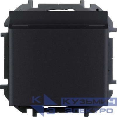 Выключатель Inspiria для гостиничных номеров механизм антрацит IEK 673803