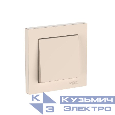 Выключатель 1-кл. AtlasDesign (сх. 1) 10AX быстрозажим. клем. в сборе беж. SE ATN000212S