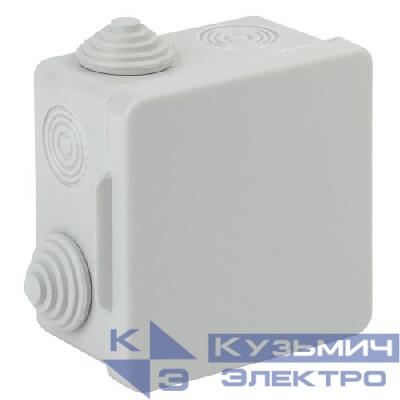 Коробка распаячная ОП КОР 80х80х50мм с гермовводами 7 входов IP54 Эра Б0037443