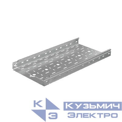 Лоток листовой перфорированный 300х50 L3000 сталь 1.2мм "БЫСТРЫЙ МОНТАЖ ПЛЮС" LPplus50-300-1.2-3000 оцинк. КМ PL0222