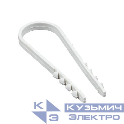 Дюбель-хомут d19-25мм для круглого кабеля бел. (уп.50шт) PROxima EKF plc-ncs50-19x25w