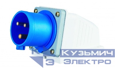 Вилка стационарная 2Р+РЕ 32А 380В IP44 ВС-103 DEKraft 26160DEK