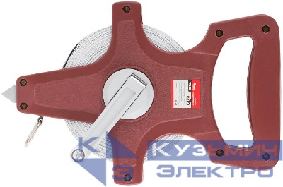 Рулетка землемерная 20м фибергласовая лента открытый корпус красн. КУРС 17662