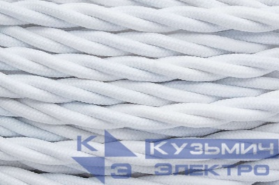 Провод ретро 2х2.5 матов. бел. (уп.50м) Bironi B1-425-71-50