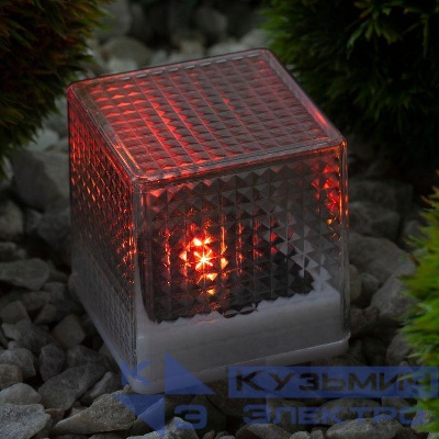 Светильник садовый SL-PL20-СUB 20см солнечная батарея пластик прозр. черн. ЭРА Б0016247