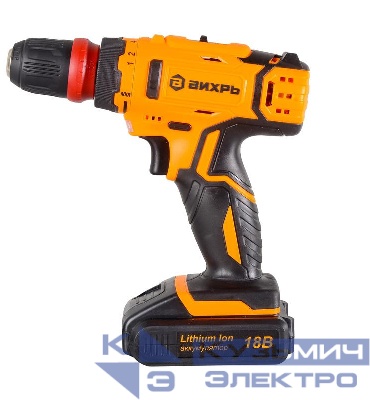 Дрель-шуруповерт аккумуляторная ДА-18Л-2КC (2.0А.ч) (съемный патрон) Вихрь 72/14/34