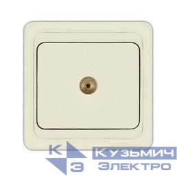 Розетка телевизионная TV 1-м СП Валери 16А IP20 сл. кость UNIVersal Б-В0027