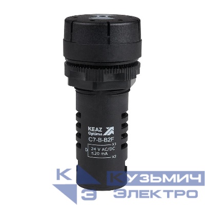 Зуммер с пульсирующим сигналом OptiSignal Compact D22 С7-B-B2F черн. 24В AC/DC КЭАЗ 362179