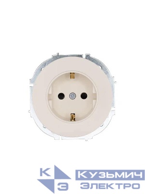 Розетка 1-м OSEN IP20 16А с защ. шторками ПБТ механизм сл. кость LEZARD 743-9088-124B