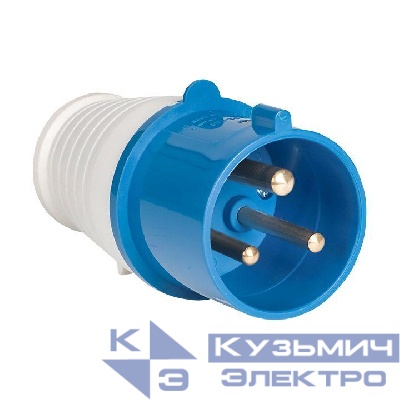 Вилка переносная 023 32А 2P+PE 220В IP44 EKF ps-023-32-220