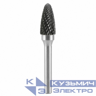 Diamond Industrial Борфреза твердосплавная тип F 12х25 мм S=6 мм параболическая Diamond Industrial