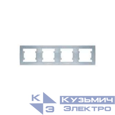 Рамка 4-м Бриллиант горизонт. серебр. UNIVersal 7949759