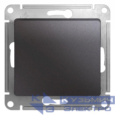 Кнопка нажимная 1-кл. СП Glossa 10А IP20 (сх. 1) 10AX механизм графит SE GSL001315