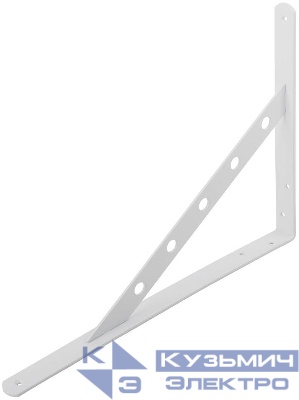 Уголок-кронштейн усиленный 350х250мм бел. КУРС 66109