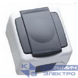 Розетка с заземл. с защ. крышкой Makel 37064029