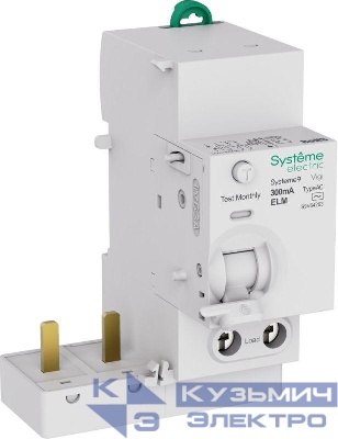 Блок дифференциального тока 2п 63А 300мА тип AC Systeme9 130В SE S9V64263