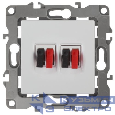 Розетка аудио 2мод. 12-3112-01 бел. ЭРА Б0027461