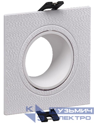 Светильник 4101 встраиваемый MR16 квадрат пласт. бел. IEK LT-UVB0-4101-GU05-1-K01