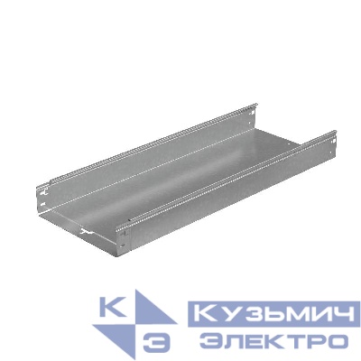 Лоток листовой неперфорированный 300х80 L3000 сталь 1мм "Быстрый монтаж ПЛЮС" LNplus80-300-1.0-3000 оцинк. КМ PL0345