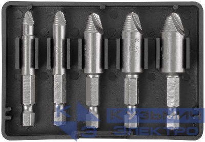 Экстракторы для болтов и шпилек усиленные HSS сталь профи 5шт FIT 36437