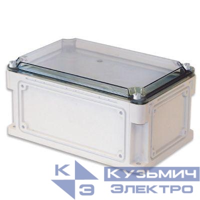 Корпус 300х150х146мм IP67 с прозр. крышкой 21мм с фланцами пластик. DKC 531211