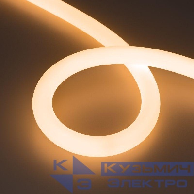 Лента светодиодная MOONLIGHT-TOP-FP-X1088-D25mm 24V Warm 2300К 20Вт/м IP65 wire x1 прямой вывод кабеля герметичная (уп.5м) Arlight 038865