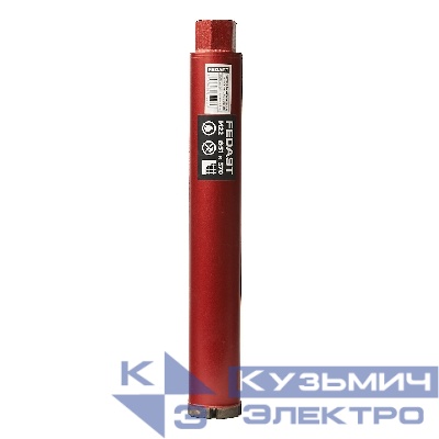 Коронка алмазная для мокрого сверления 51х370 мм, M22 FEDAST