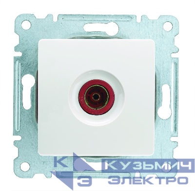 Розетка телевизионная оконечная TV Lillium 5дБ с панелью механизм бел. Makel 30001027