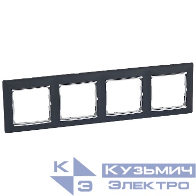 Рамка 4-м Valena ноктюрн./сер. штрих (DIY-упак.) IEK 696741