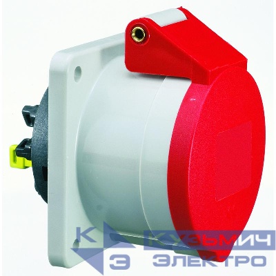 Розетка встраиваемая 32А 4п 3P+PE 6ч 400В IP44 75х75 Quick Connect Bals 13710