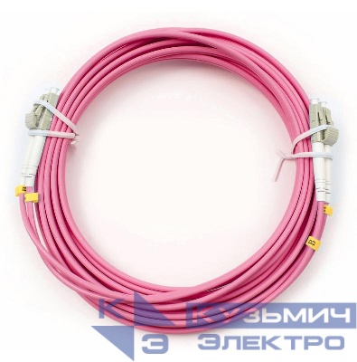 Шнур оптический FOP-50-OM4-LC-LC-5m duplex LC-LC50/125мм OM4 5м LSZH Cabeus 9104c