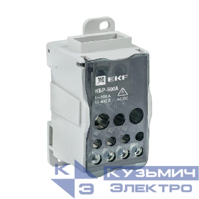 Блок распределительный КРОСС крепеж на панель и DIN КБР-500А EKF plc-kbr500