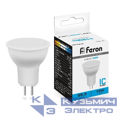 Лампа светодиодная LB-960 13Вт MR16 6400К G5.3 230В FERON 38190