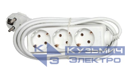 Удлинитель 3х5м с заземл. 16А IP20 94 180 NPE-S-03-500-E-3х1 ПВС 3х1 Navigator 94180