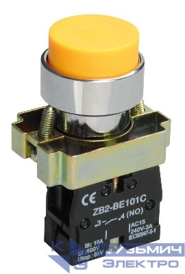 Кнопка LAY5-BL51 1НО без подсветки желт. KARAT IEK BBT71-BL-K05