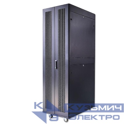 Шкаф серверный телекоммуникационный напольн. ND-SC-47U60/120-BK 19дюйм 47U 600х1200мм для распределит. и серверн. оборудования; передн. и задн. двойн. перфорир. двери ручки с замком RAL 9004 черн. Cabeus 11121c