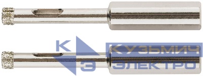 Коронки кольцевые по керамограниту камню и кафелю алмазные набор 6х65мм (уп.2шт) FIT 16201