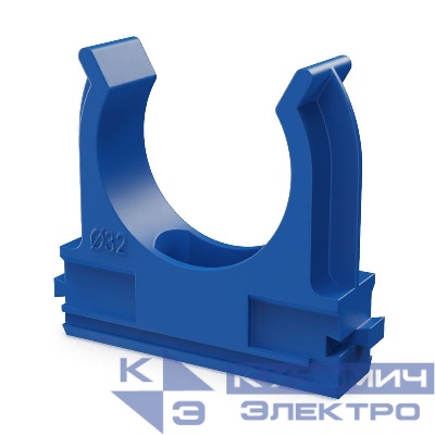 Держатель для труб (клипса) d32мм АБС-пластик син. (уп.25шт) Промрукав PR13.0108