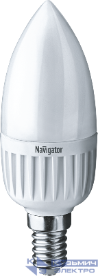 Лампа светодиодная 94 480 NLL-P-C37-5-230-2.7K-E14-FR 5Вт свеча 2700К тепл. бел. E14 330лм 176-264В Navigator 94480